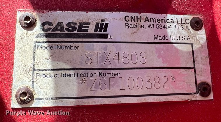 image for item KN9520 2006 Case IH STX480 QuadTrac  4WD tractor
