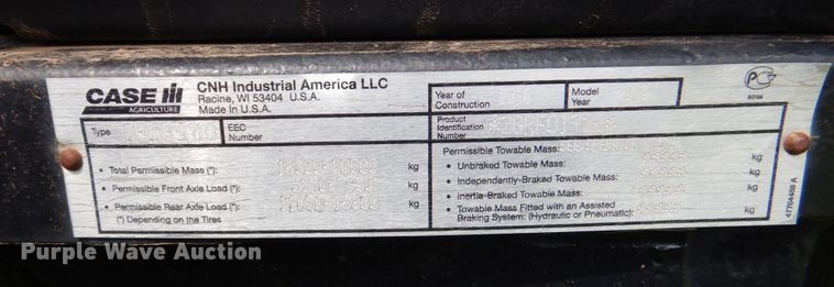 image for item KP9083 2016 Case IH Magnum 340 AFS Rowtrac  MFWD tractor