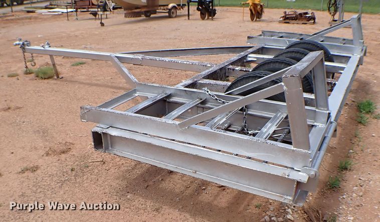 image for item MF9388 Shop built  windrower trailer