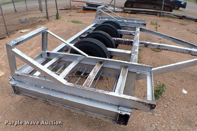 image for item MF9388 Shop built  windrower trailer