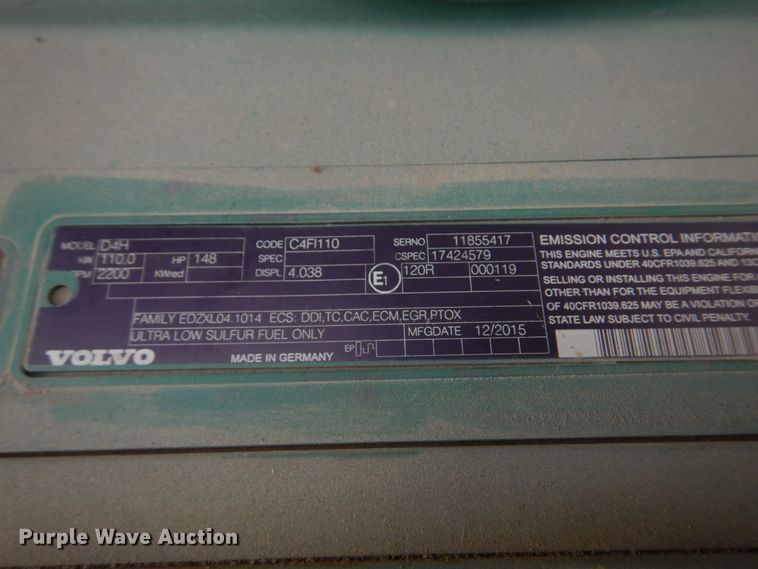 image for item DM7338 2016 Volvo DD120B  double drum vibratory roller