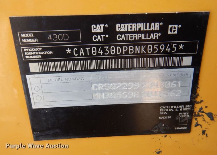 image for item DM7361 2004 Caterpillar 430D  backhoe