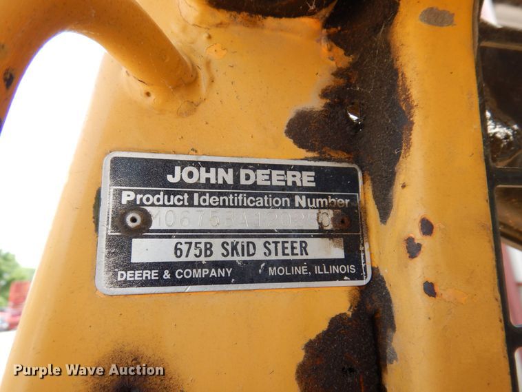 image for item DM7370 John Deere 675B  skid steer loader