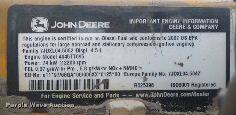 image for item DM7377 2007 John Deere 410J  backhoe