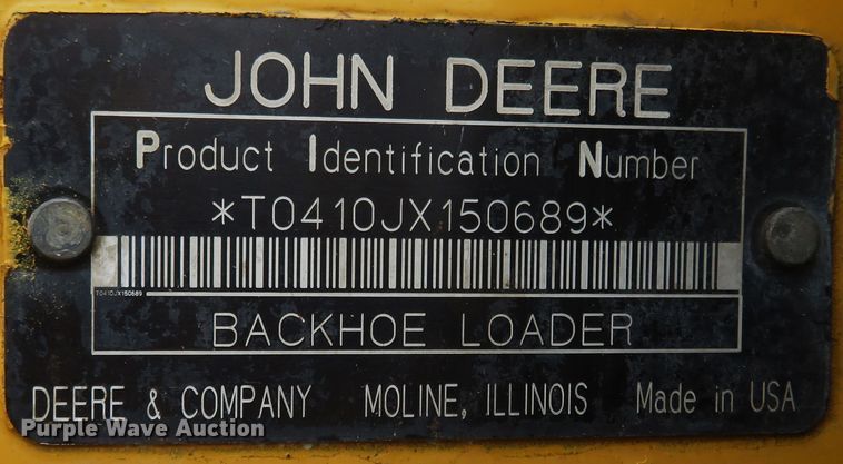 image for item DM7377 2007 John Deere 410J  backhoe