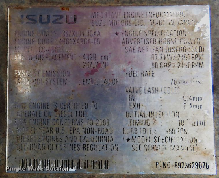 image for item DM7379 2004 Hitachi ZX135US  excavator