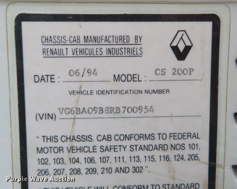 image for item DM7417 1994 Mack CS200P  dump truck