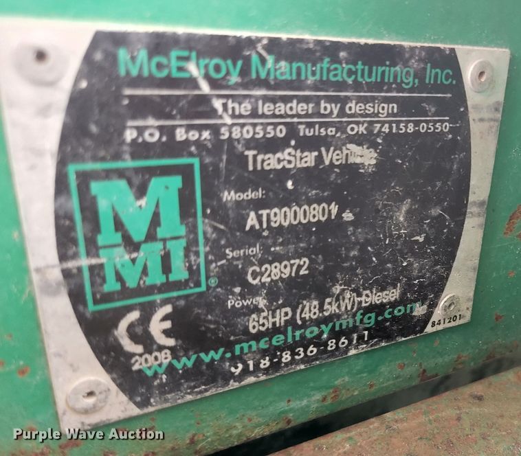 image for item DM7420 2008 McElroy TracStar 630  pipe fusion machine