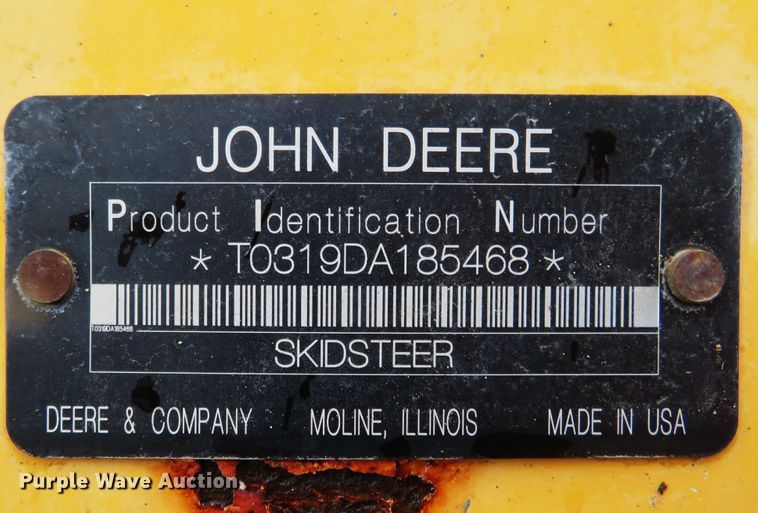 image for item DM7442 2010 John Deere 319D  tracked skid steer loader