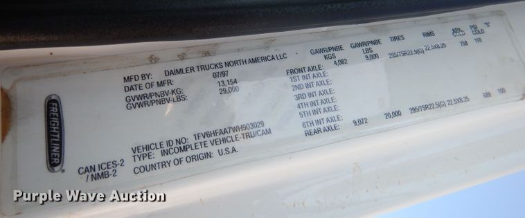 image for item DJ3830 1998 Freightliner FL70  roll-off container truck