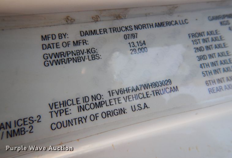 image for item DJ3830 1998 Freightliner FL70  roll-off container truck