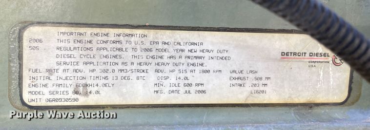 image for item DJ5190 2006 Freightliner FLD 132XL Classic  semi truck