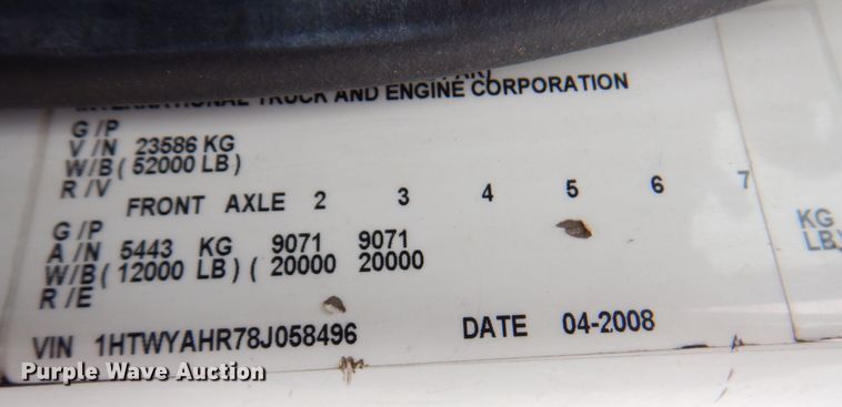 image for item DP4210 2008 International 7600  flatbed truck