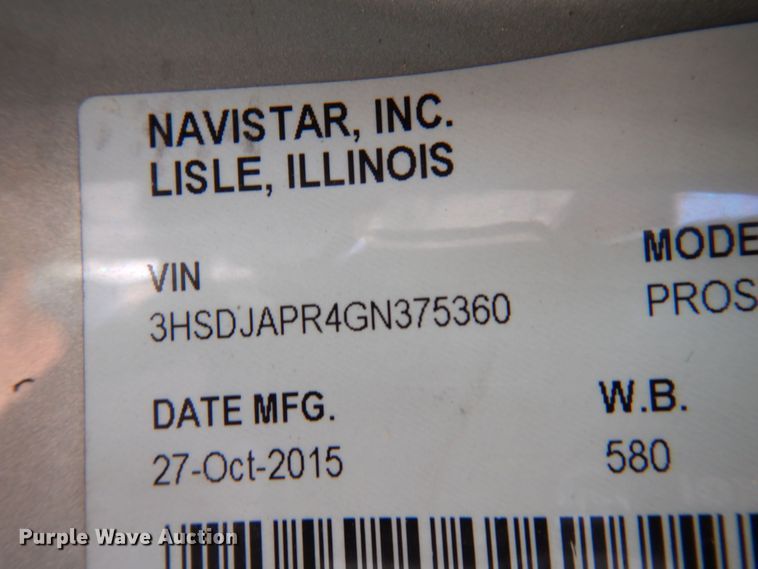 image for item DP5517 2016 International ProStar 122  semi truck