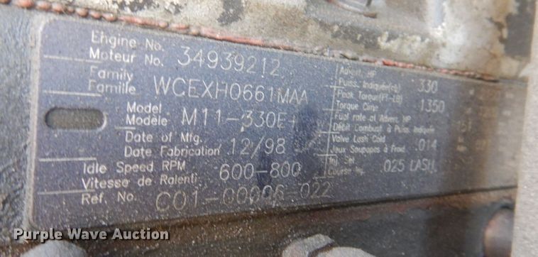 image for item DS8040 1999 Sterling LT9513  truck cab and chassis