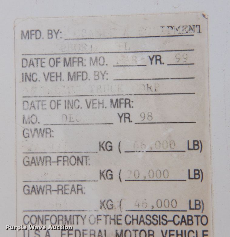 image for item DS8040 1999 Sterling LT9513  truck cab and chassis