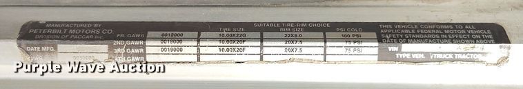 image for item MF9337 1990 Peterbilt 379  semi truck