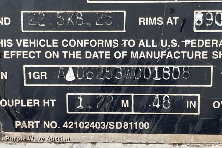 image for item MJ9750 2003 Great Dane 7811TZ-1A  refrigerated van trailer