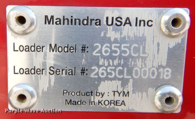 image for item DH8500 Mahindra 2655 HST  MFWD tractor