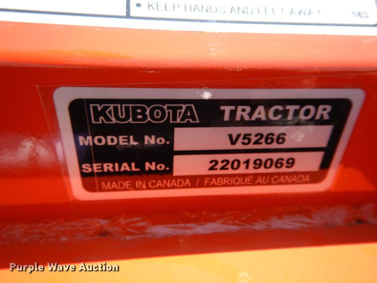 image for item DH8508 Kubota V5266  broom