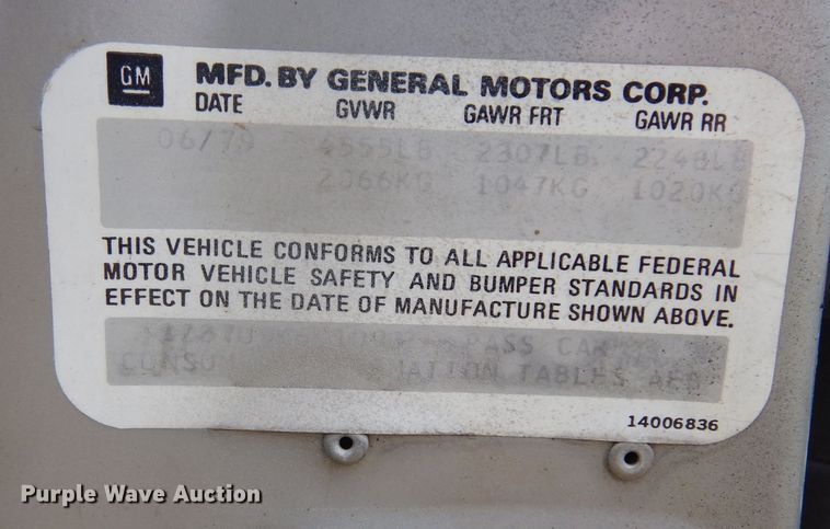 image for item DH8537 1979 Chevrolet Monte Carlo SS 