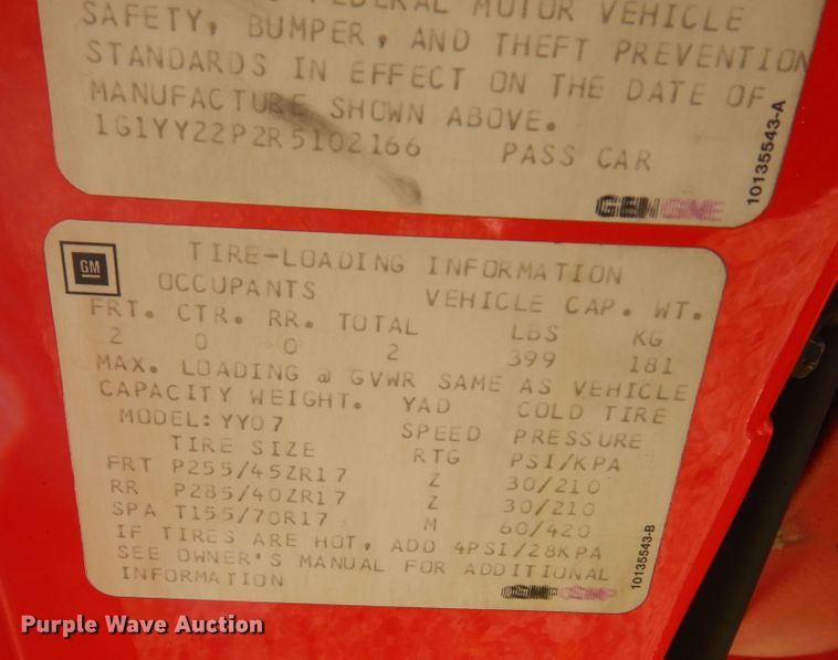 image for item DK8279 1994 Chevrolet Corvette