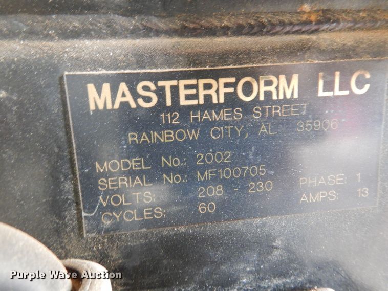 image for item DN0349 Masterform  cold form ribbed panel roll former