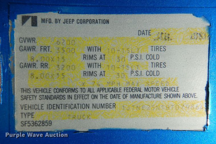 image for item DP4027 1981 Jeep J10  pickup truck