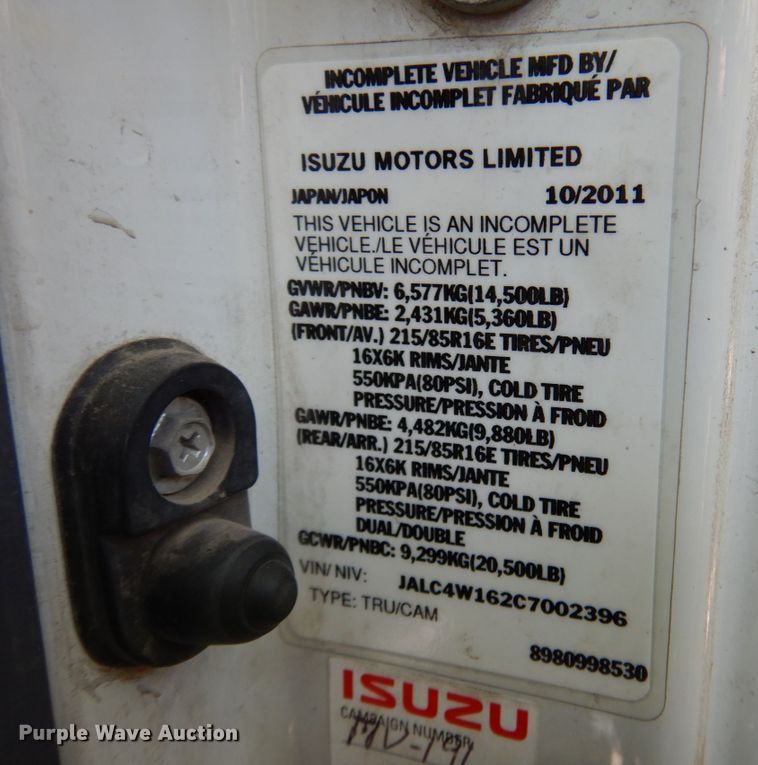 image for item DP4032 2012 Isuzu NPR HD  street sweeper truck