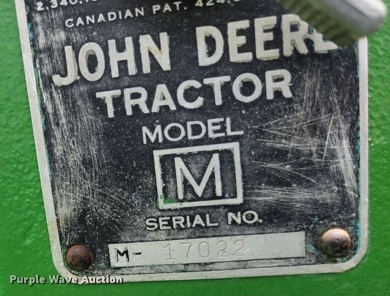 image for item FC9122 John Deere M  tractor