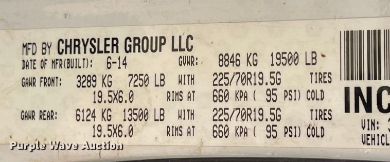 image for item IK9604 2014 Dodge Ram 5500 Crew Cab utility / service truck