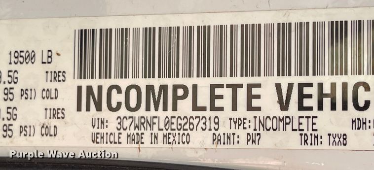 image for item IK9604 2014 Dodge Ram 5500 Crew Cab utility / service truck