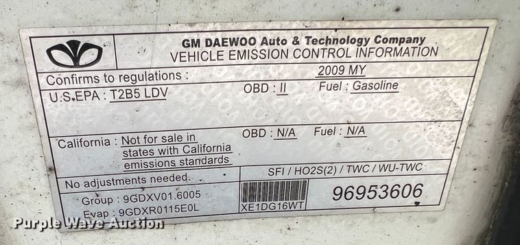 image for item KC9940 2009 Chevrolet Aveo5 LT