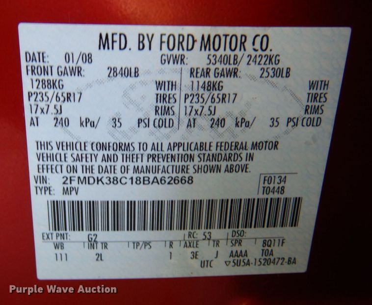 image for item KD9924 2008 Ford Edge SEL  SUV