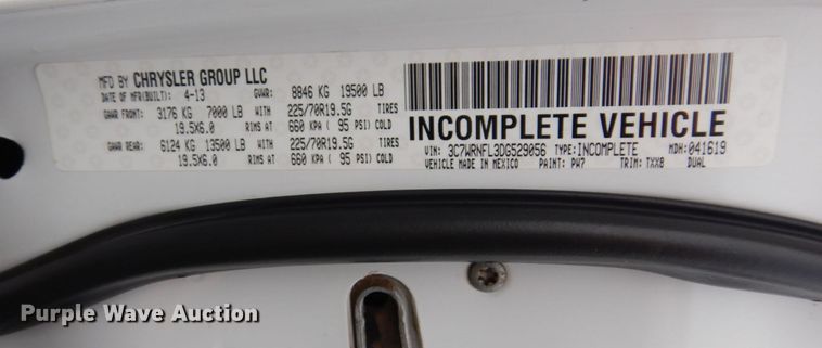 image for item KR9332 2013 Dodge Ram 5500HD  utility / service truck