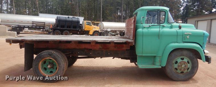 image for item KS9932 1957 GMC 350  dump flatbed truck
