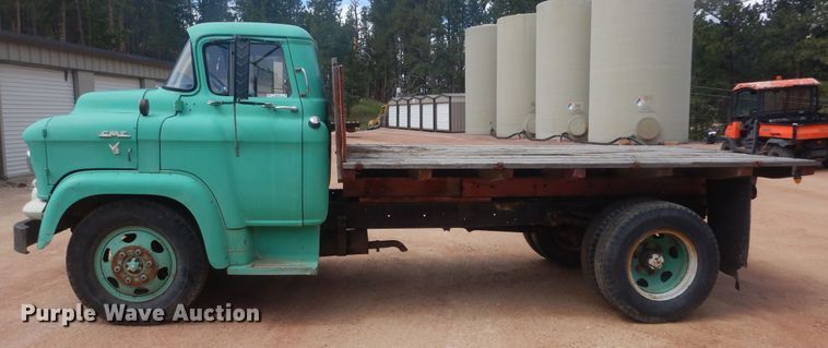 image for item KS9932 1957 GMC 350  dump flatbed truck