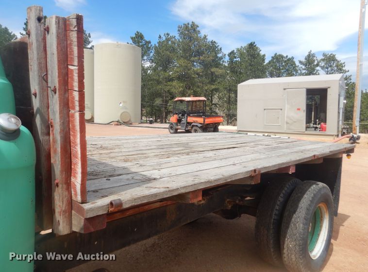 image for item KS9932 1957 GMC 350  dump flatbed truck