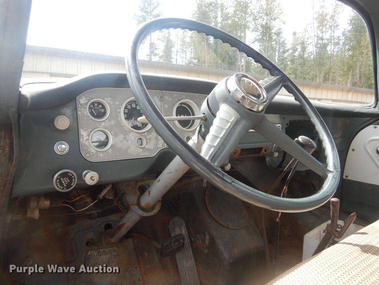 image for item KS9932 1957 GMC 350  dump flatbed truck