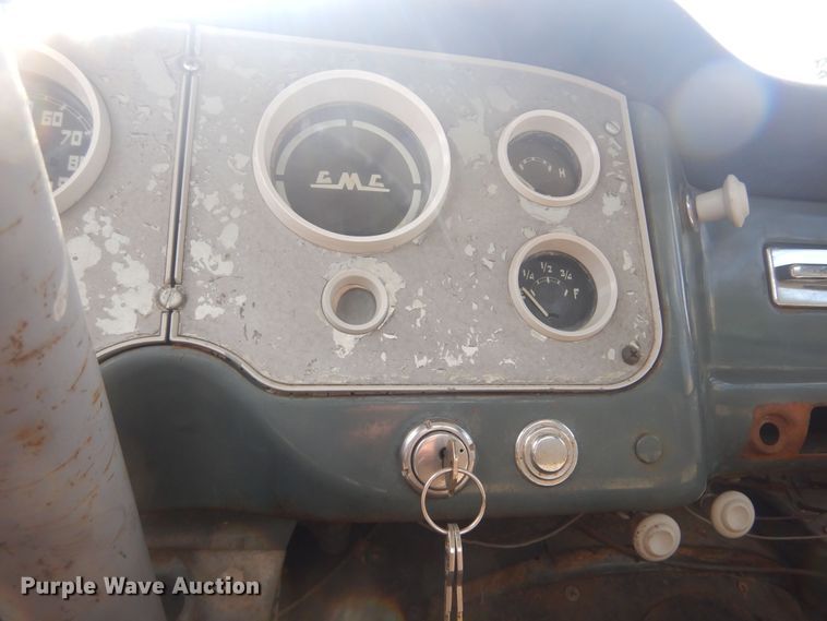 image for item KS9932 1957 GMC 350  dump flatbed truck