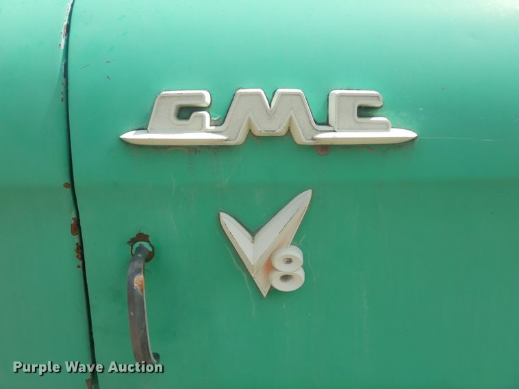 image for item KS9932 1957 GMC 350  dump flatbed truck