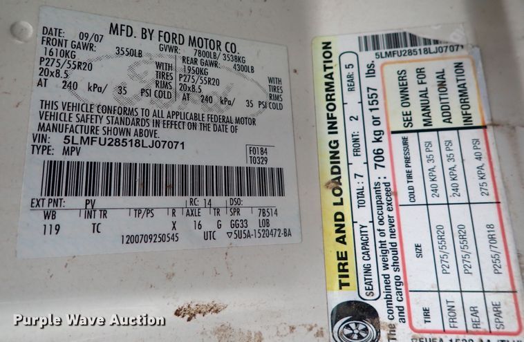 image for item LU9000 2008 Lincoln Navigator  SUV