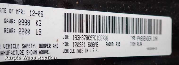 image for item LU9005 2007 Dodge Caliber