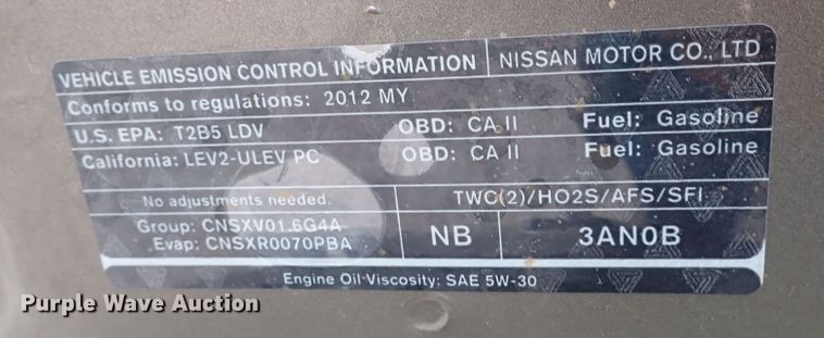 image for item LU9009 2012 Nissan Versa
