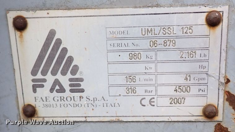 image for item LU9025 FAE UML/SSL 125  skid steer mulcher