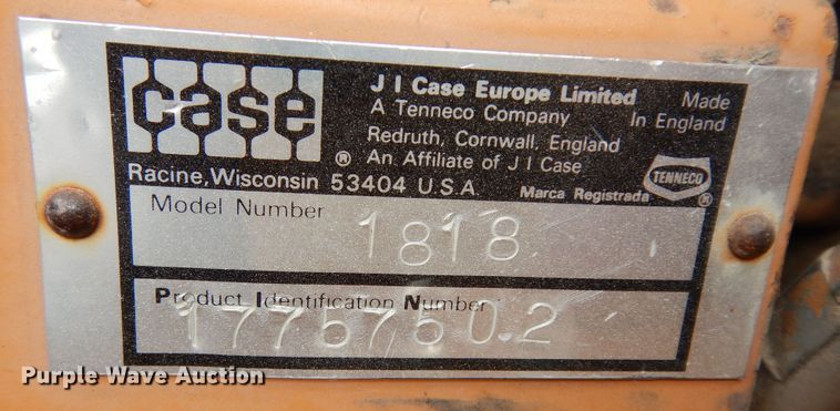 image for item MD9147 1988 Case 1818  skid steer loader