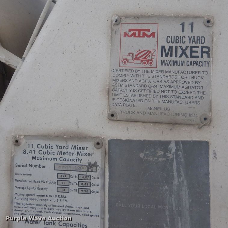 image for item DJ1324 1999 Sterling LT9511  ready mix truck