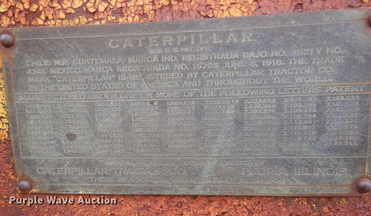 image for item DK0968 1938 Caterpillar  rigid frame motor grader