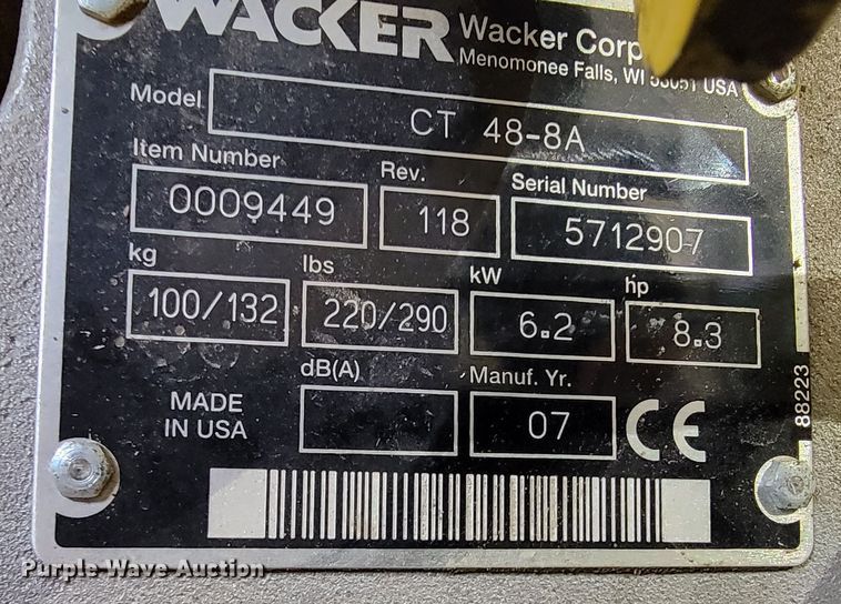 image for item DL4311 Wacker CT48-8A  power trowel