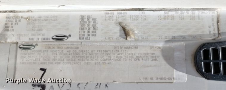 image for item DL6555 2007 Sterling L-Line  dump flatbed truck